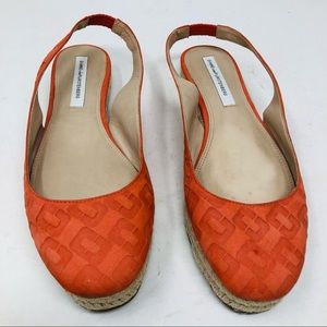 Diane Von Furstenberg Leather Espadrille Flats